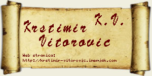 Krstimir Vitorović vizit kartica